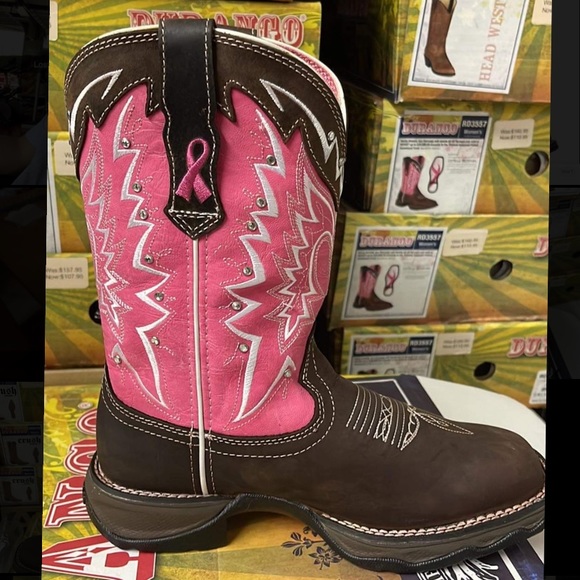 Durango pink breast cancer awareness boots - Picture 3 of 5